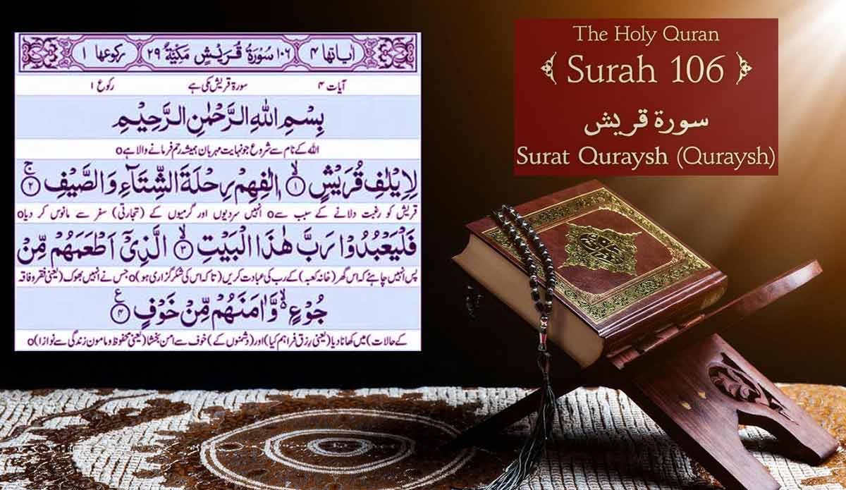 Al quraish surah The Surah
