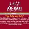 Benefits of Zikrullah Benefits Ya Rafi Wazifa
