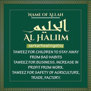 Al Halim Taweez for children, Taweez for Safety of Agriculture, trade, |Safety Amulet, Business Amulet, Safety Talisman, Amulet for children