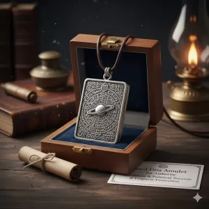 Coded Dua Saturn Amulet for Authority, Business & Political Success & Property Protection