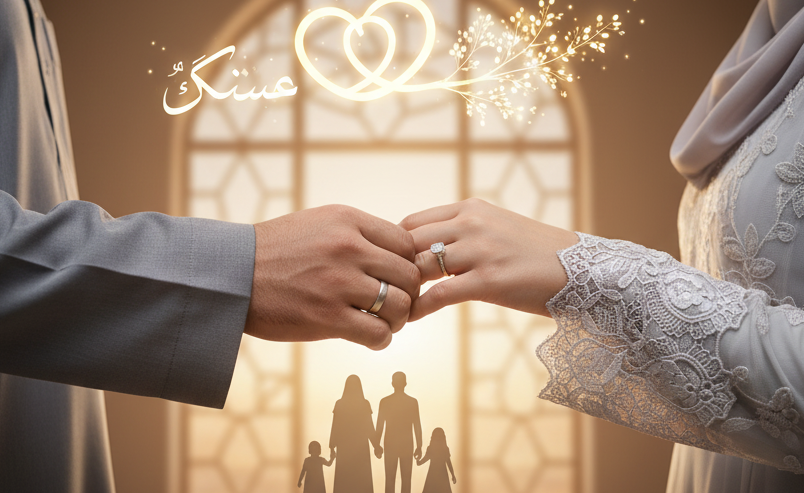 Hands holding each other symbolizing Islamic marriage harmony healing