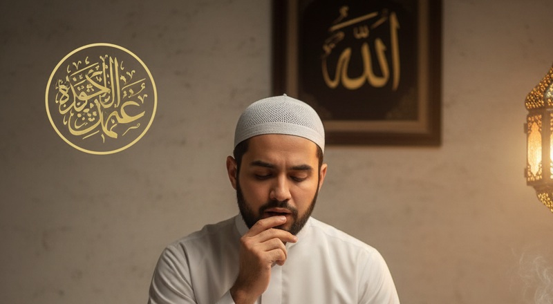 Person reciting Quranic verses for Ruqyah healing therapy