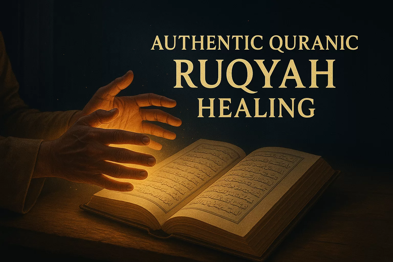 Hands holding the Holy Quran for Ruqyah Shariah in Dallas Metro