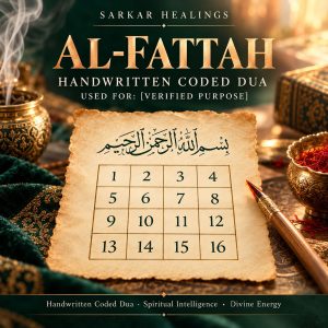 Al-Fattah Marriage Taweez Handwritten Coded Dua for Nikah ALLAHs Name