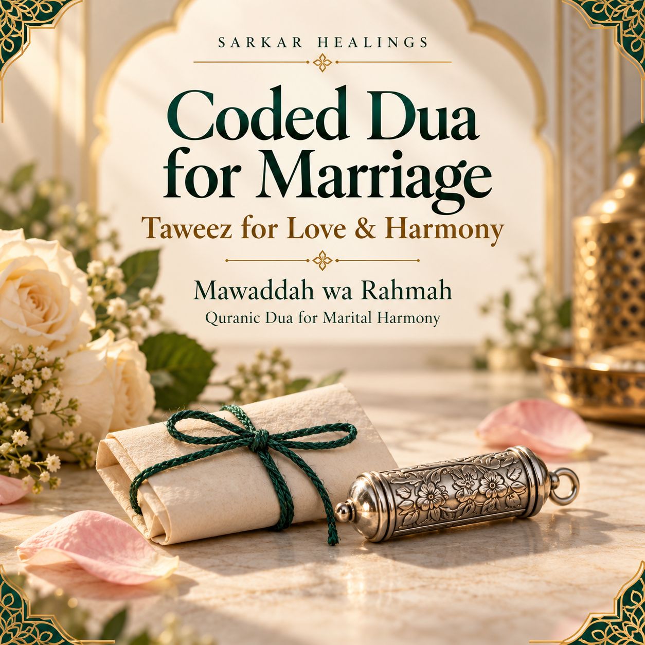 Coded Dua For Marriage | Taweez for Love, Harmony, Marital harmony dua,