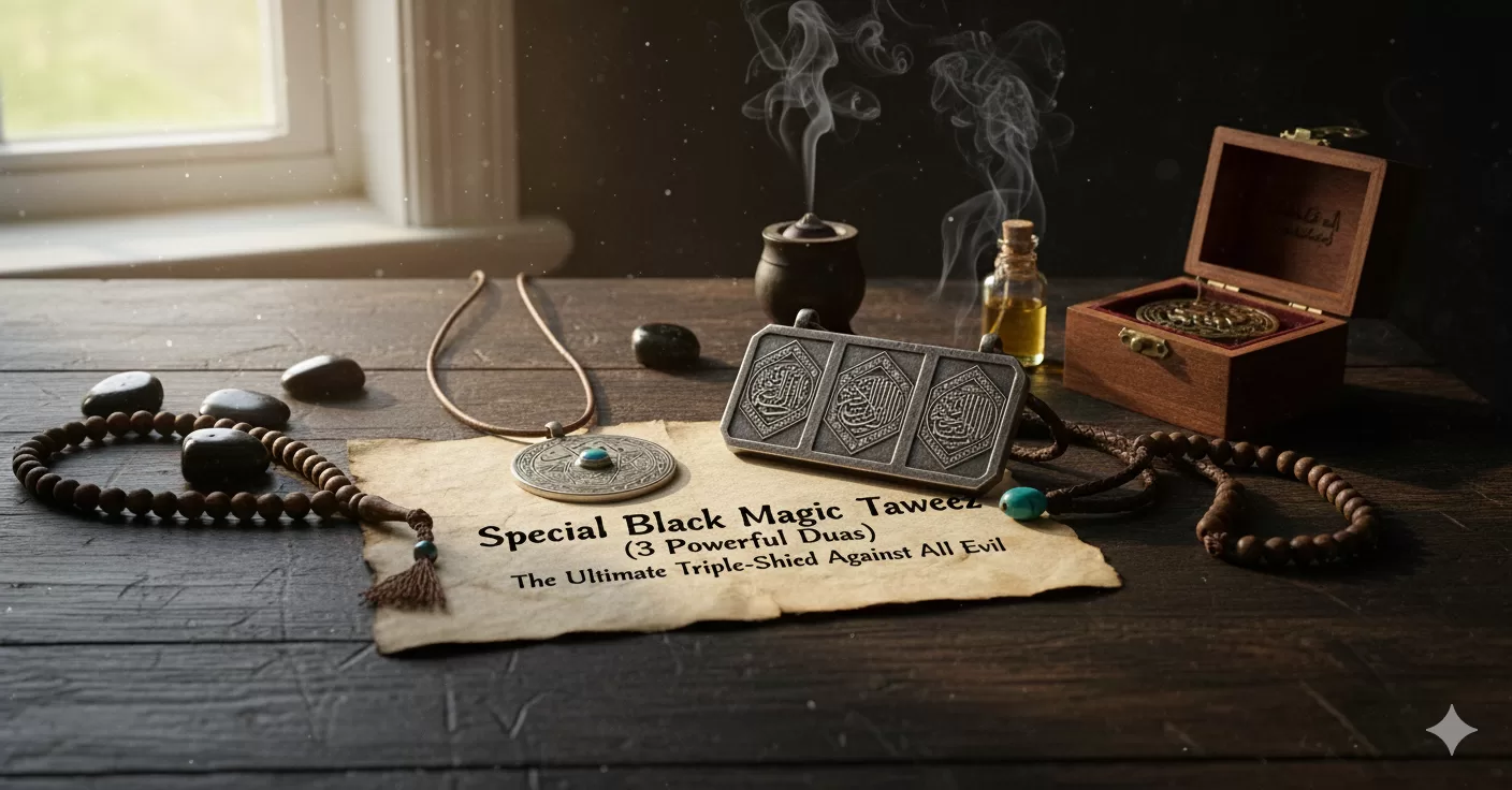 Special Black Magic Taweez 3 Powerful Duas Ultimate Triple Shield.Webp