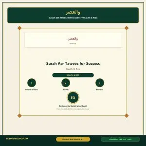 Surah Asr Taweez for Success & Barakah | Ya Latif — Handwritten Quranic taweez for Wealth — Sarkar Healings