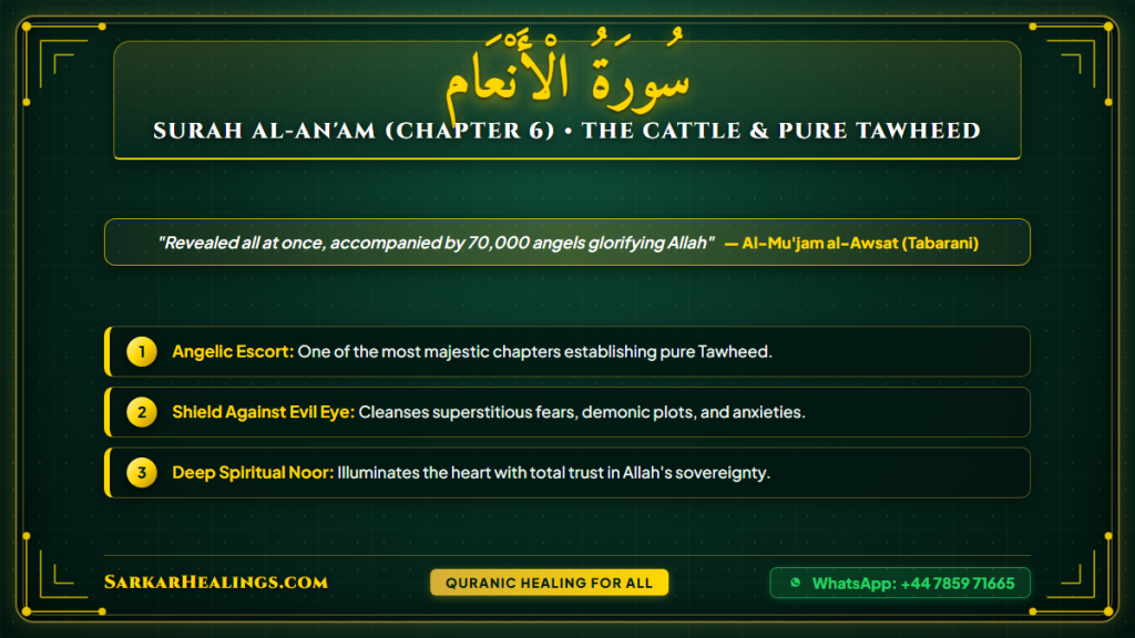 Surah Al-Anam 70000 Angels Tawheed Shield Against Evil Eye Card | Sarkar Healings