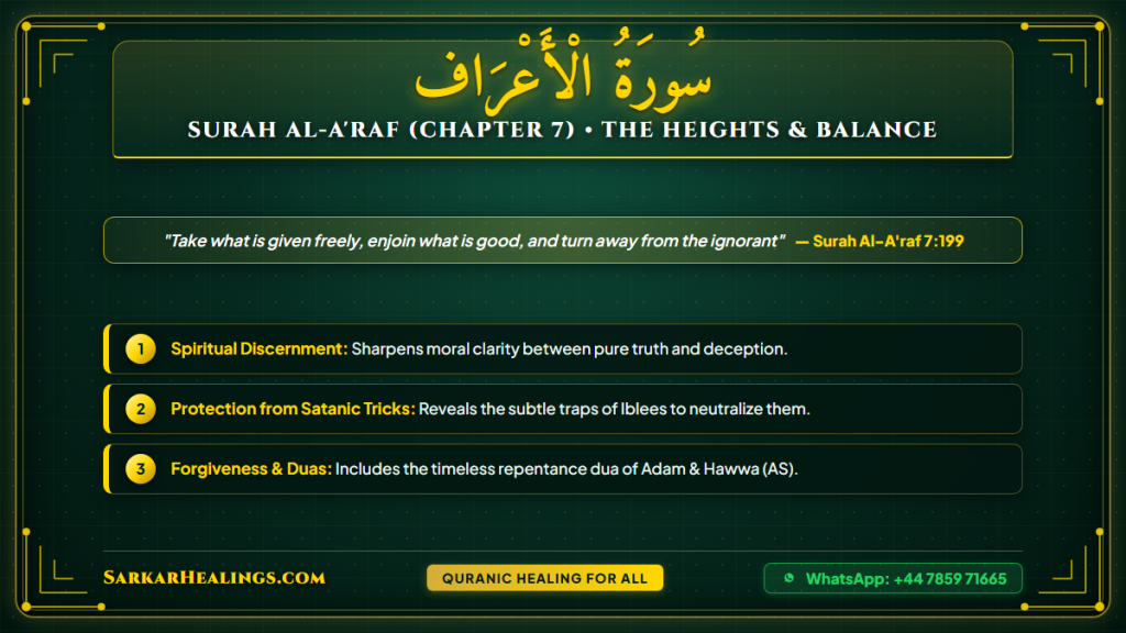 Surah Al-Araf Spiritual Discernment Adam Repentance Dua Card | Sarkar Healings