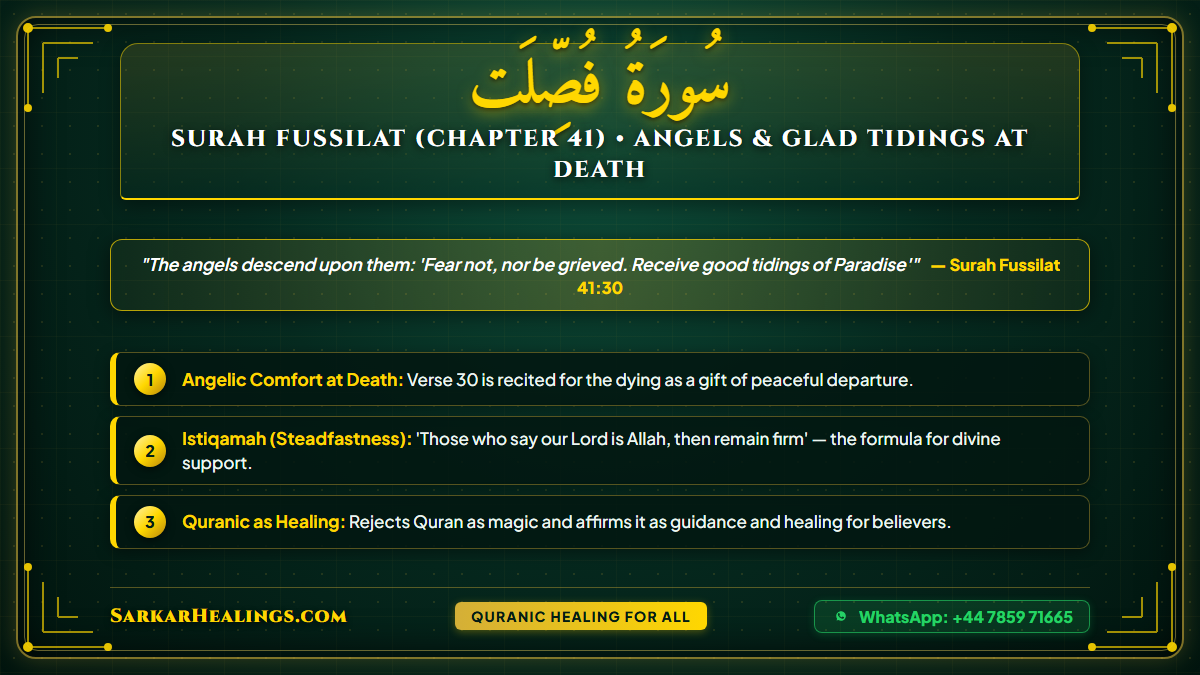 Surah Fussilat Angels at Death Fear Not Be Firm Glad Tidings Card | Sarkar Healings