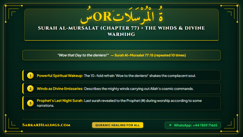 Surah Al-Mursalat Woe to Deniers Waylun Spiritual Wakeup Card | Sarkar Healings