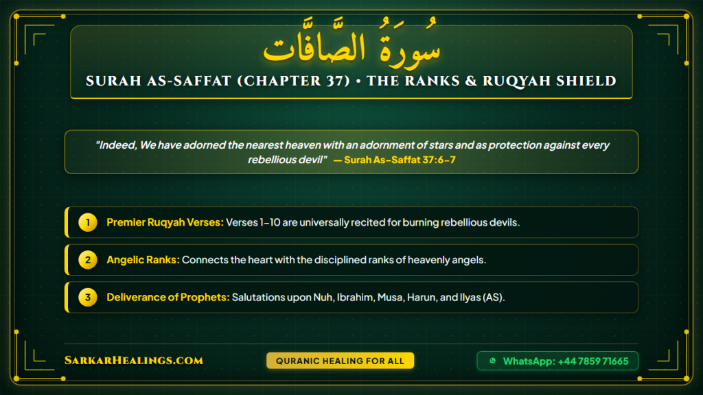 Surah As-Saffat Ruqyah Jinn Burning Shooting Star Protection Card | Sarkar Healings