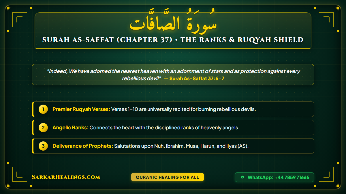 Surah As-Saffat Ruqyah Jinn Burning Shooting Star Protection Card | Sarkar Healings