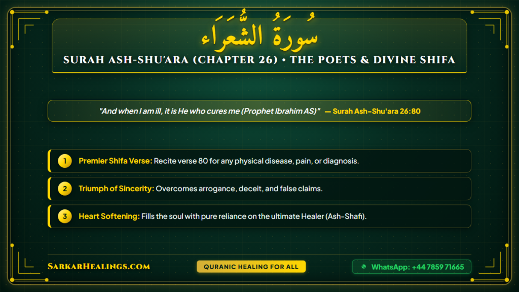 Surah Ash-Shuara Prophet Ibrahim Healing Shifa Sick Dua Card | Sarkar Healings