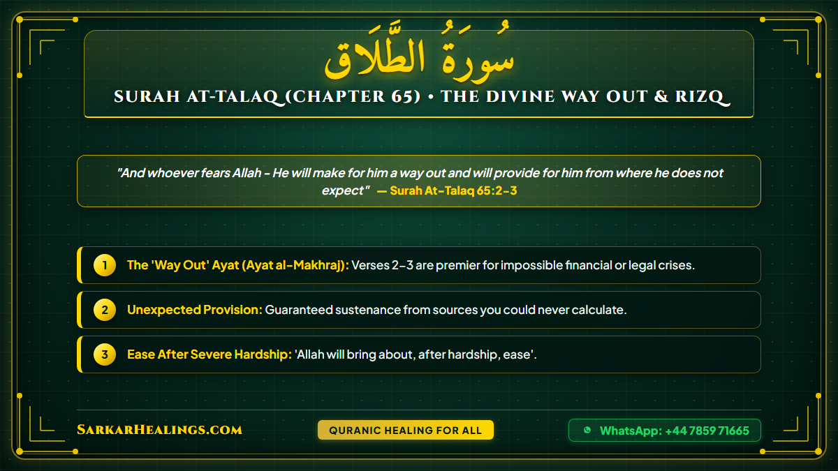 Surah At-Talaq Way Out Unexpected Rizq Relief from Despair Card | Sarkar Healings