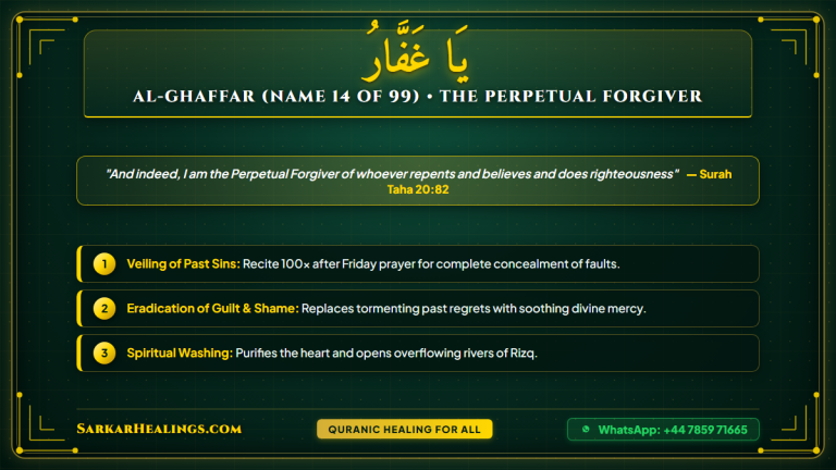 Ya Ghaffaru Wazifa for Forgiveness Covering Faults Clean Slate Card | Sarkar Healings