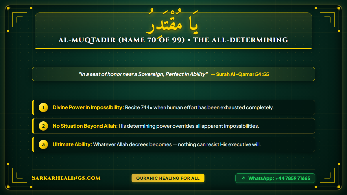 Ya Muqtadir Wazifa for Divine Power Impossible Situations Card | Sarkar Healings