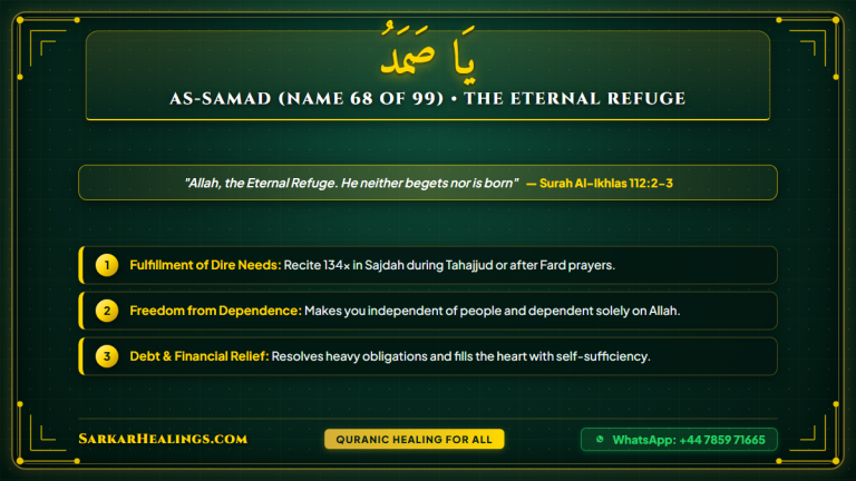 Ya Samadu Wazifa for Need Fulfillment Debt Relief Independence Card | Sarkar Healings