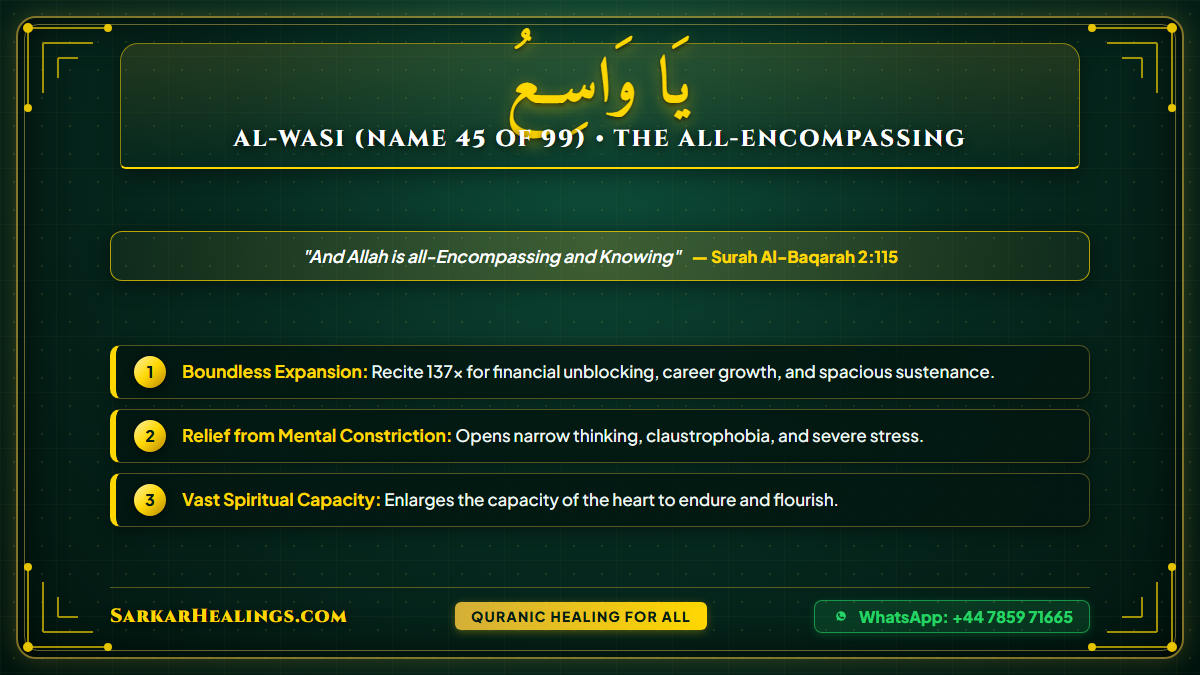 Ya Wasi Wazifa for Boundless Wealth Spiritual Expansion Sustenance Card | Sarkar Healings
